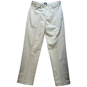 Lands' End Men's Traditional Fit Dress Pants Flat Front Size 32 Beige